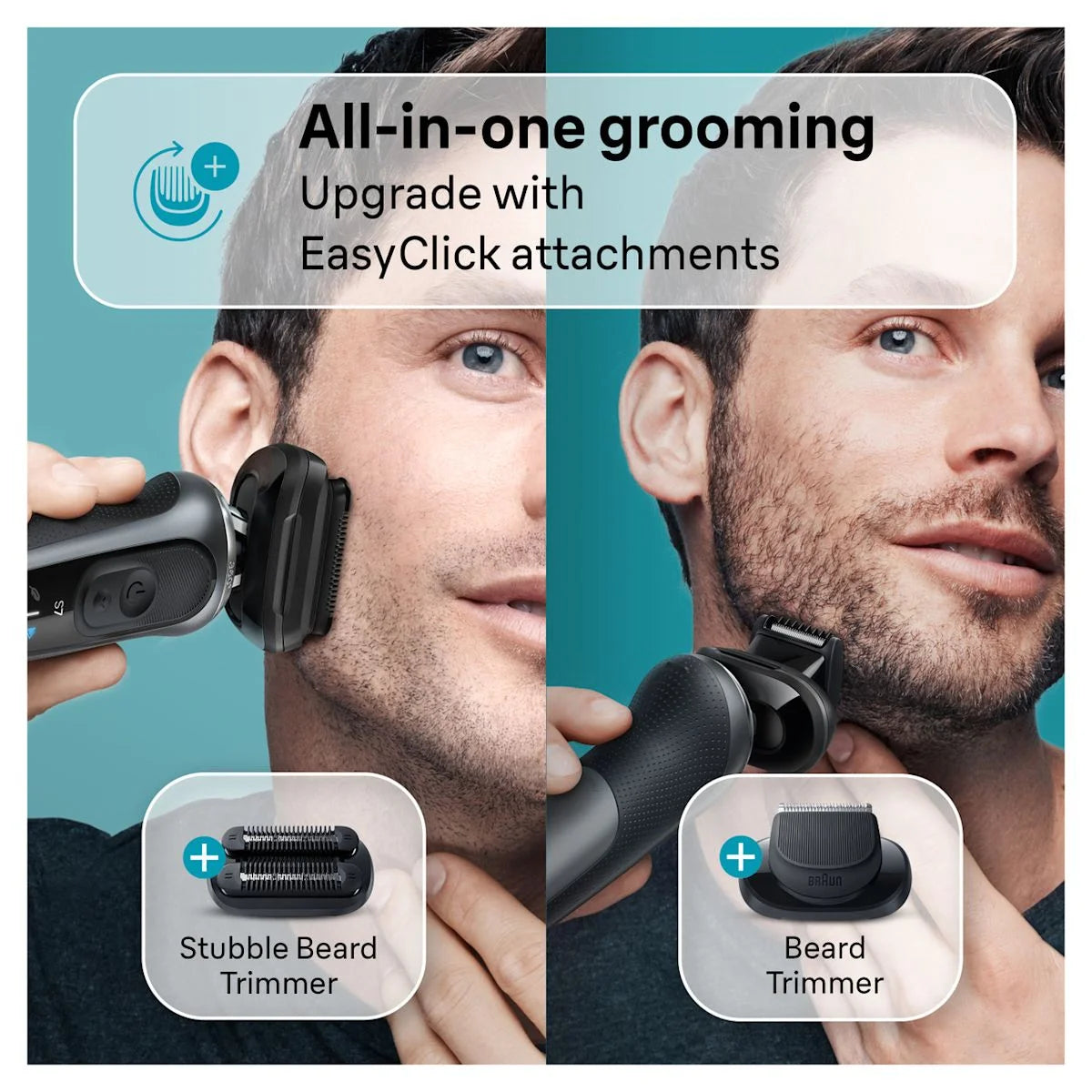 Series 7 Electric Shaver with SmartCare Center, Stubbler, Trimmer, 7185cc