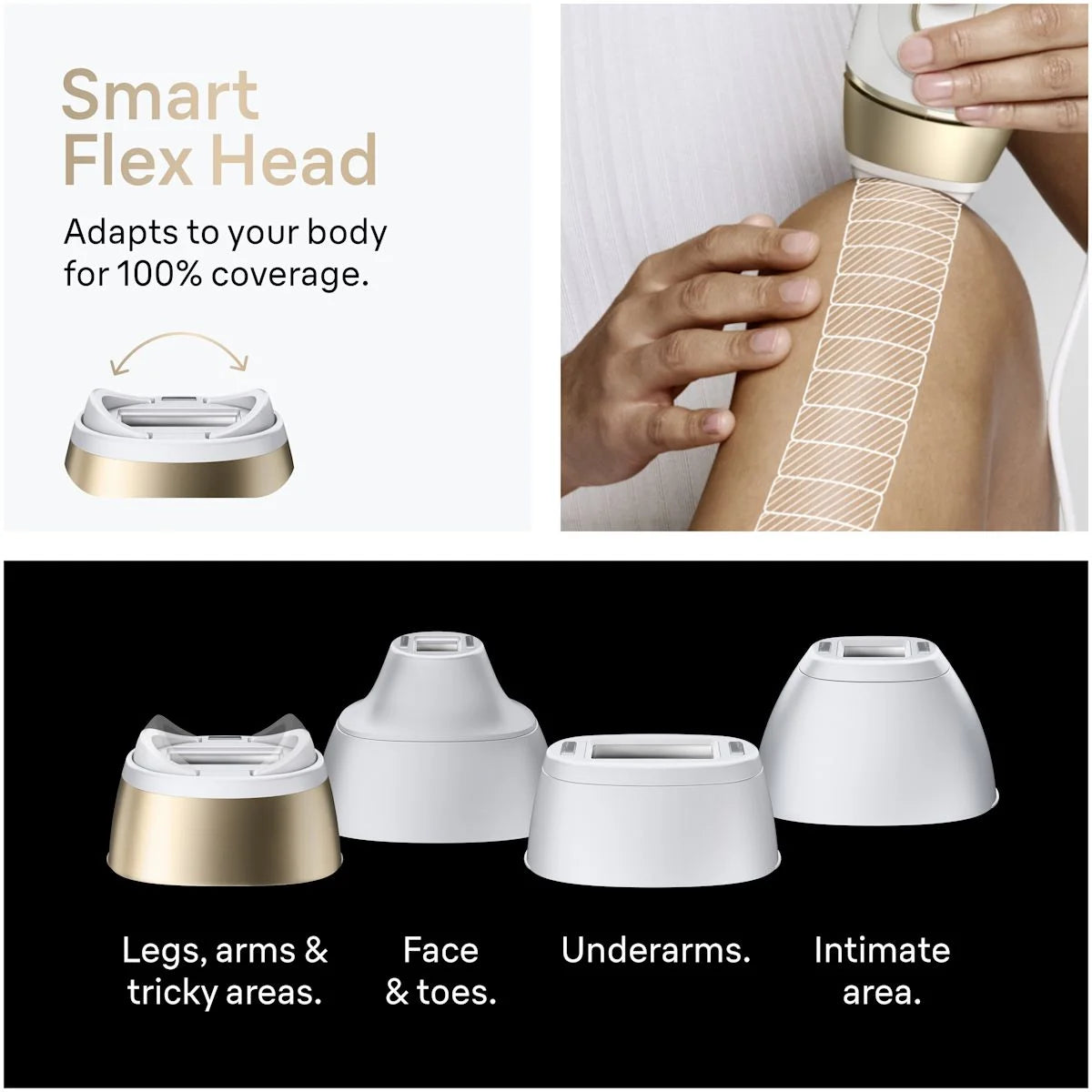 Braun Smart IPL, Silk·Expert Pro 5: At Home Alternative to Laser Hair Removal with 4 Caps, Facial Hair Trimmer, and Vanity Case, IPL5442