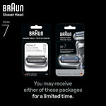 Braun Electric Shaver Head Replacement Part 74s Silver, Compatible with Series 7 Electric Razors for Men