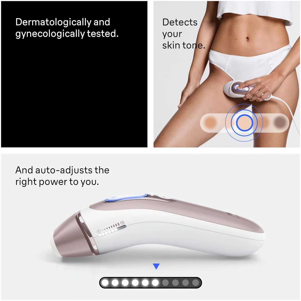 Braun Skin i·expert Smart IPL: At Home Alternative to Laser Hair Removal with 4 Caps and Vanity Case, PL7387