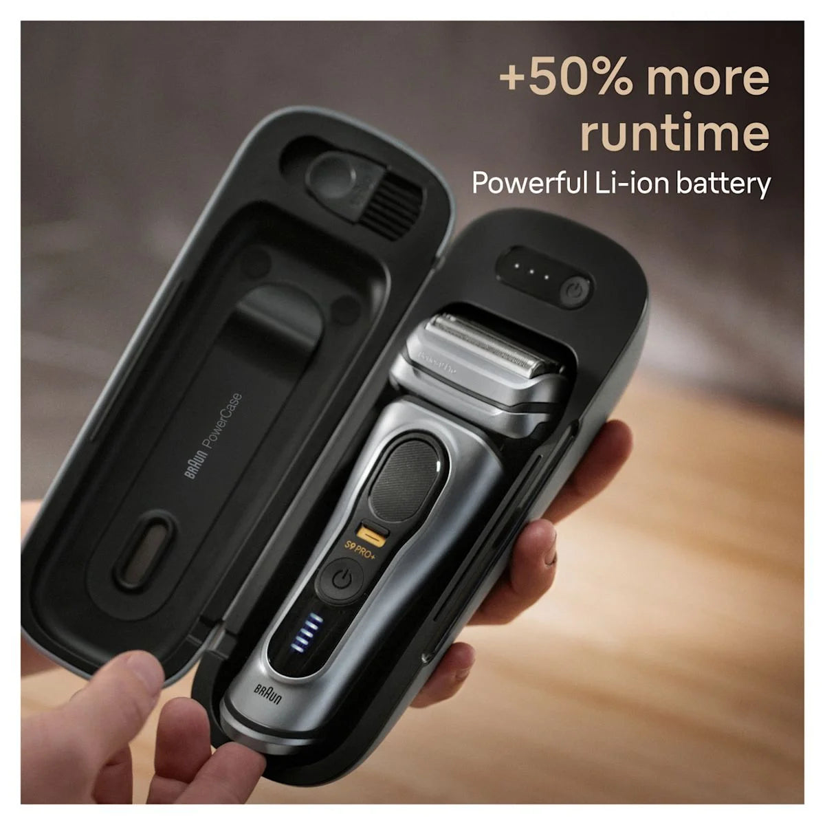 Braun Powercase, Compatible with Braun Series 8 and 9 Electric Shavers, 9484pc