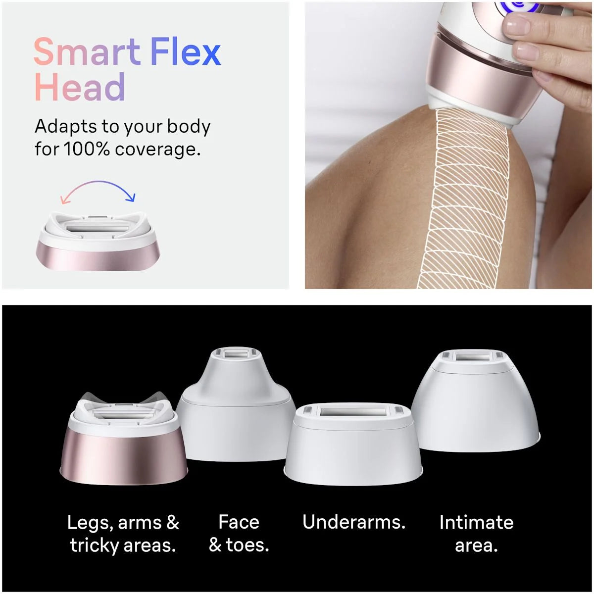 Braun Skin i·expert Smart IPL: At Home Alternative to Laser Hair Removal with 4 Caps and Vanity Case, PL7387