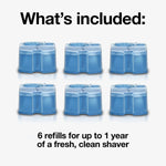Braun Clean & Renew Refill Cartridges, 6 Pack