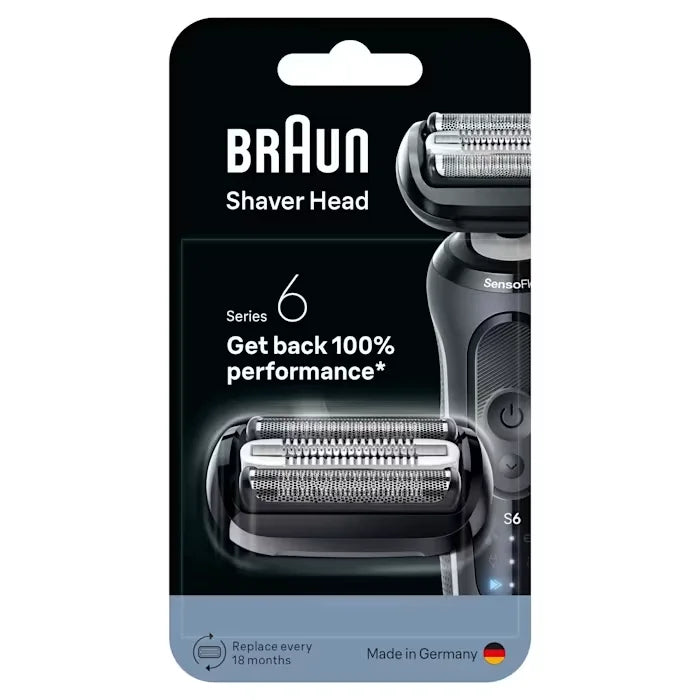 Braun Series 6 Electric Shaver Original Replacement Head, Get Back 100% Shave Performance, 64B