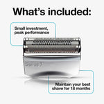 Braun Electric Shaver Head Replacement Part 70s Silver, Compatible with Legacy Series 7 Electric Razors for Men