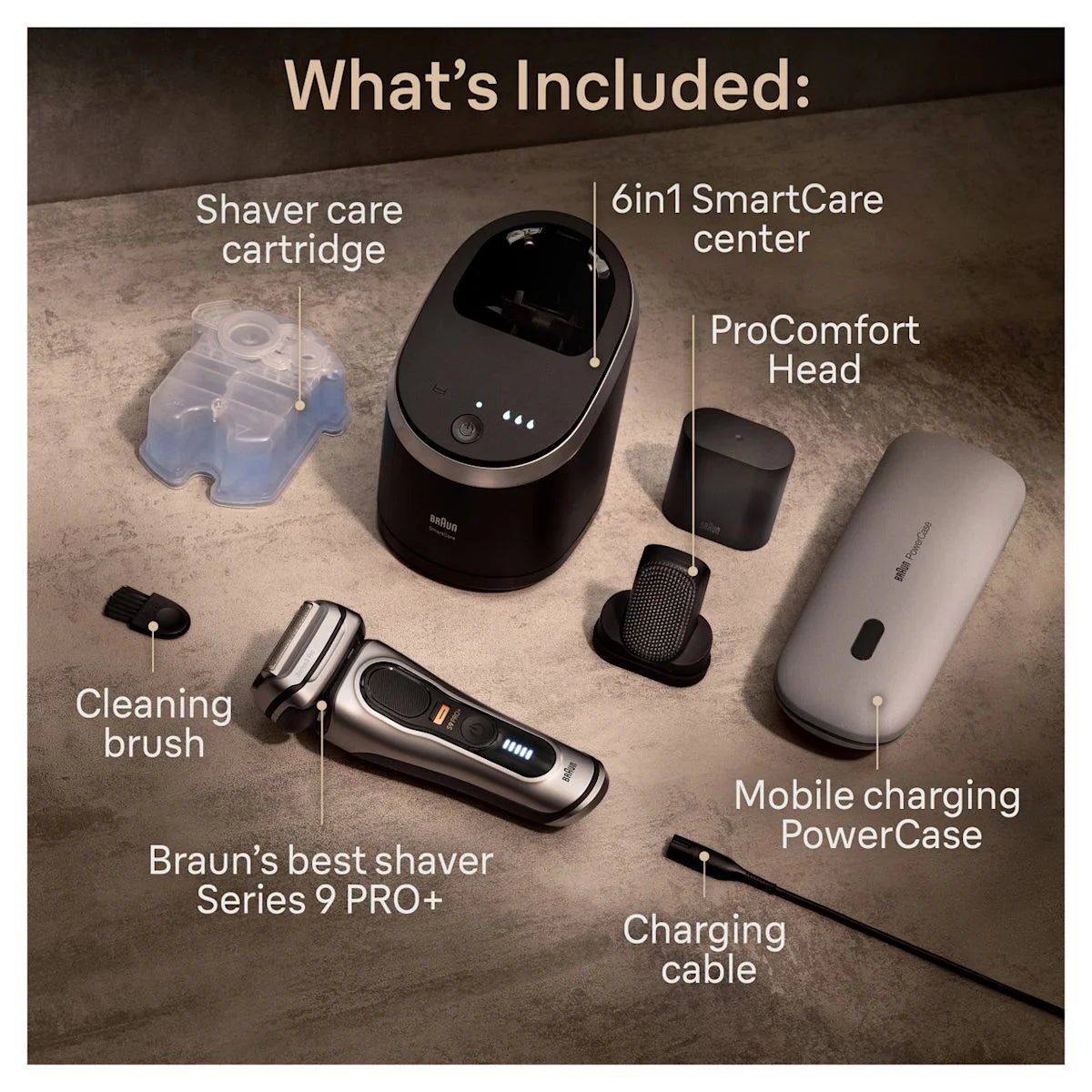 Series 9 PRO+ Electric Shaver with PowerCase, 6-in-1 SmartCare Center, ProComfort Head, 9599cc