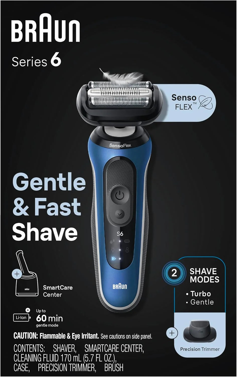 Braun Series 6 6172cc Electric Shaver with Trimmer + SmartCare Center