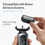 Braun Series 6 Electric Shaver Original Replacement Head, Get Back 100% Shave Performance, 64B