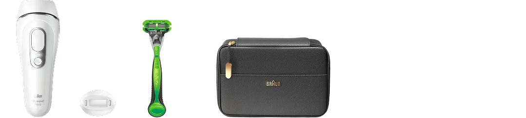 Braun Smart IPL, Silk·Expert Pro 5: At Home Alternative to Laser Hair Removal with Wide Cap and Leather Pouch, IPL5145