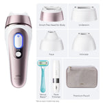 Braun Smart IPL, Skin i·Expert Pro 7: At Home Alternative to Laser Hair Removal with 4 Caps, Facial Hair Trimmer, and Leather Pouch, IPL7219