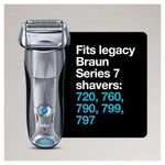 Braun Electric Shaver Head Replacement Part 70s Silver, Compatible with Legacy Series 7 Electric Razors for Men